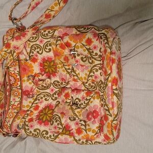 Vera Bradley Pink and Orange Floral Baby Bag